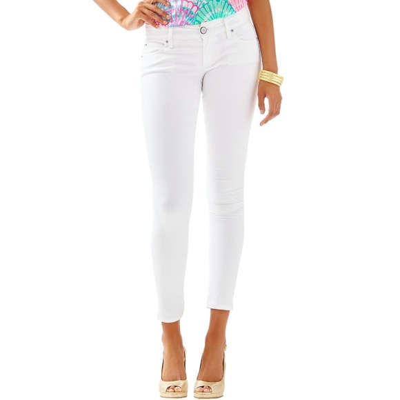 Lilly Pulitzer Pants - Lilly Pulitzer Worth Skinny Jeans White - Size 12